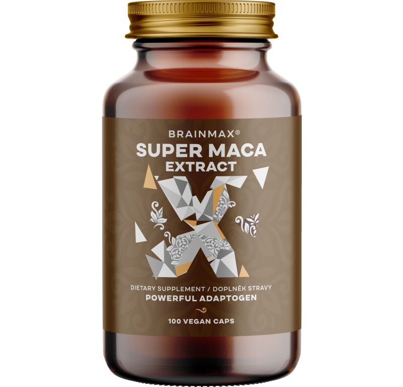 BrainMax Super Maca extrakt, 700 mg, 100 rastlinných kapsúl