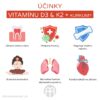 Účinky vitamínu D3 & K2 - infografika