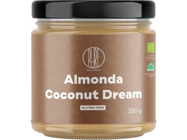 BrainMax Pure Almonda Coconut Dream, Mandľový krém s kokosom, 250 g