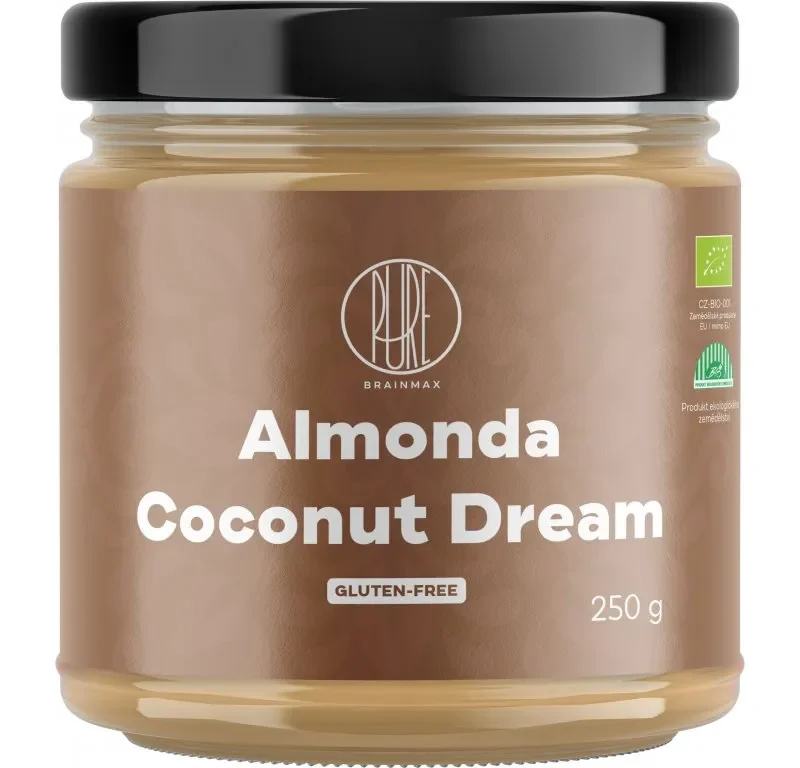 BrainMax Pure Almonda Coconut Dream, Mandľový krém s kokosom, 250 g