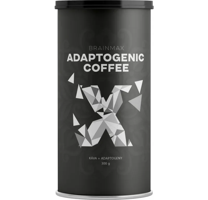 BrainMax Adaptogenic Coffee, Instantná káva s adaptogénmi a hubami, BIO, 300g