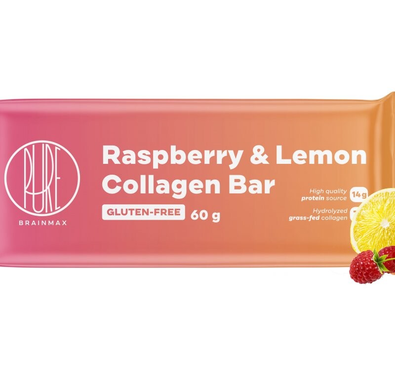 Raspberry & Lemon Collagen Bar, Kolagénová tyčinka, 60 g