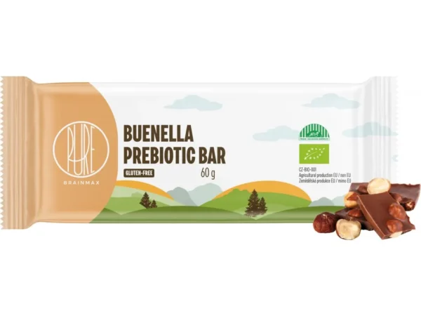 BrainMax Pure Buenella Prebiotic Bar, tyčinka s vlákninou, Buenella, BIO, 60 g