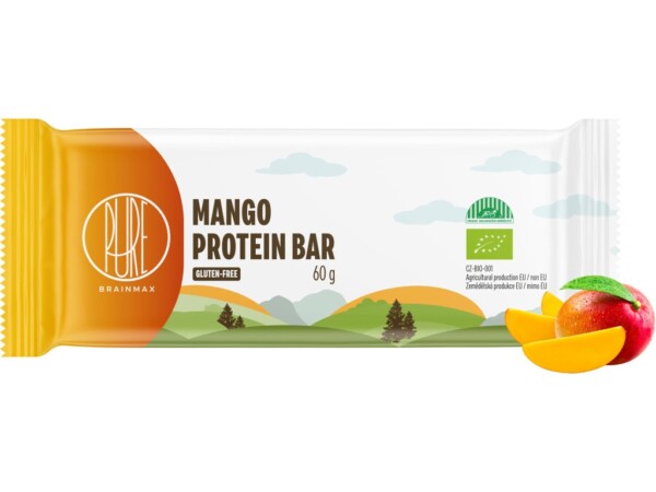 BrainMax Pure Protein Bar, Proteínová tyčinka, Mango, BIO, 60 g