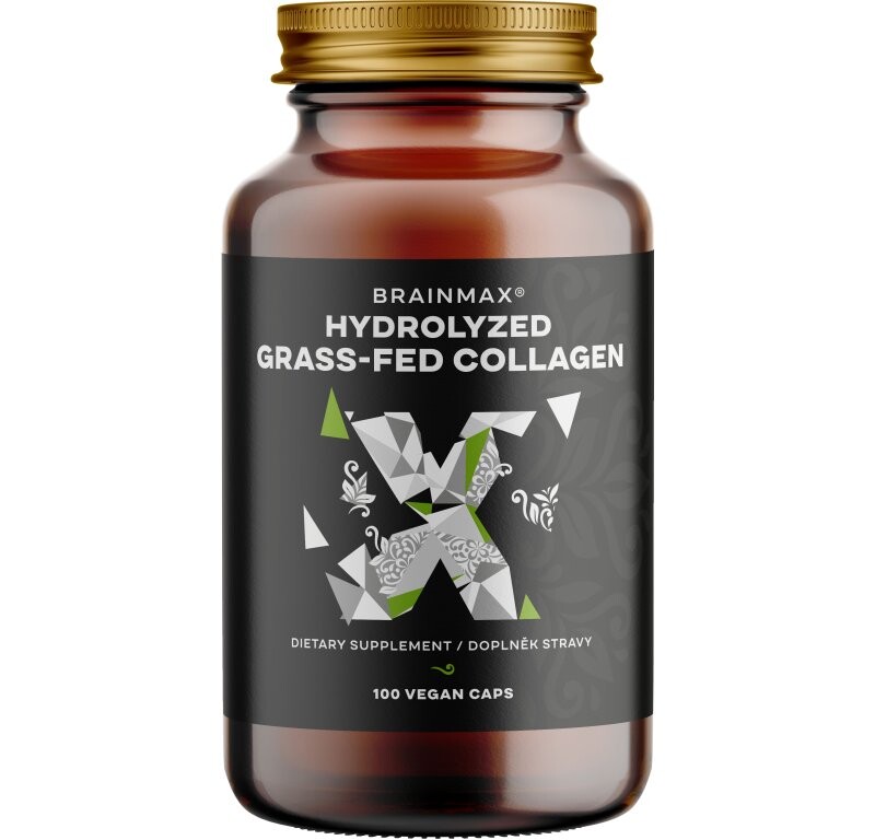 BrainMax Hydrolyzovaný GrassFed Collagen, 100 kapsúl