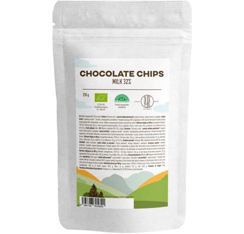 BrainMax Milk Chocolate Chips, 250 g