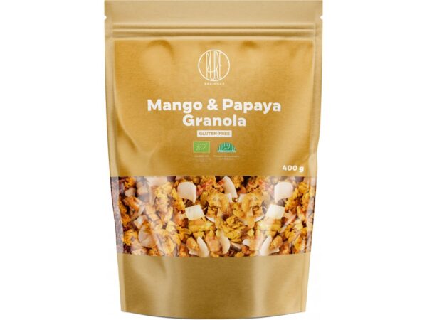 BrainMax Mango & Papaya Granola BIO, 400 g