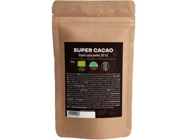 BrainMax Pure Organic Super Cacao, BIO kakao, 1000 g