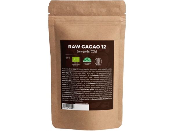 BrainMax Pure Raw Cacao 12, BIO 1000 g