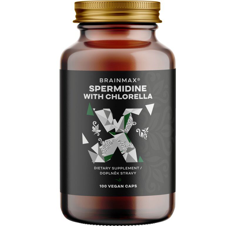 BrainMax Spermidine Chlorella, 100 rastlinných kapsúl