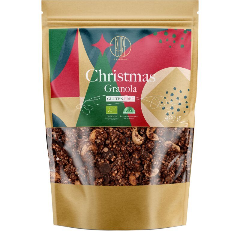 BrainMax Pure Christmas Granola, Vianočná Granola, BIO, 400 g